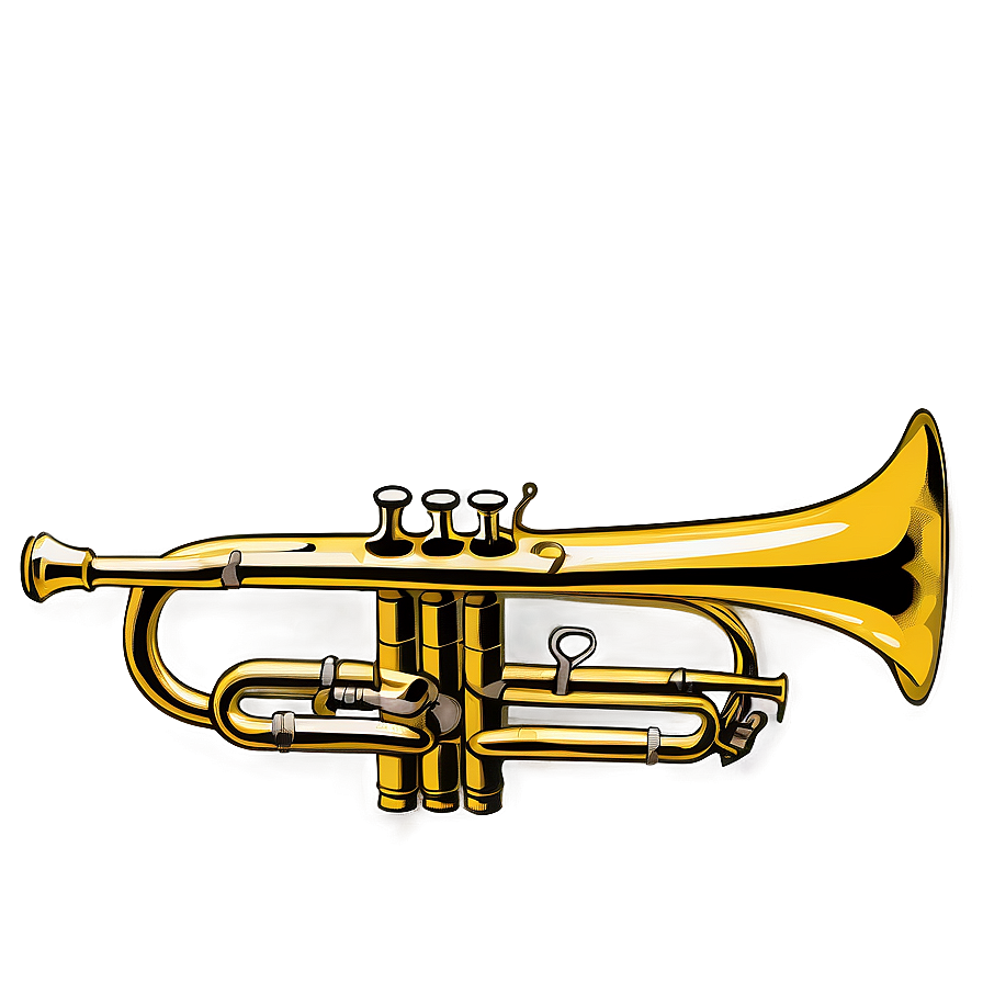 Vintage Trumpet Silhouette Png 96 PNG image