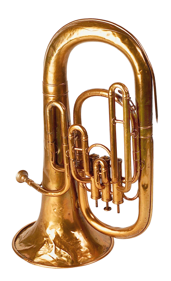 Vintage Tuba Musical Instrument PNG image