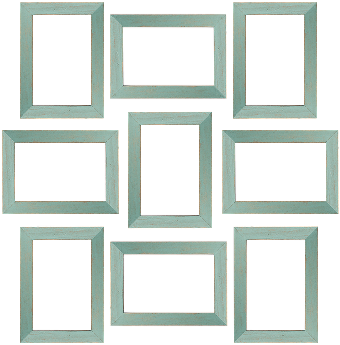 Vintage Turquoise Photo Frames PNG image