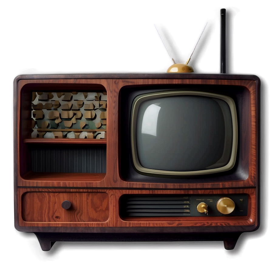 Vintage Tv Set Design Png Gua PNG image