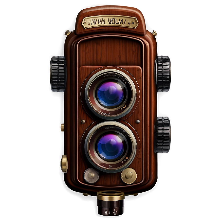 Vintage Twin-lens Camera Png 06212024 PNG image