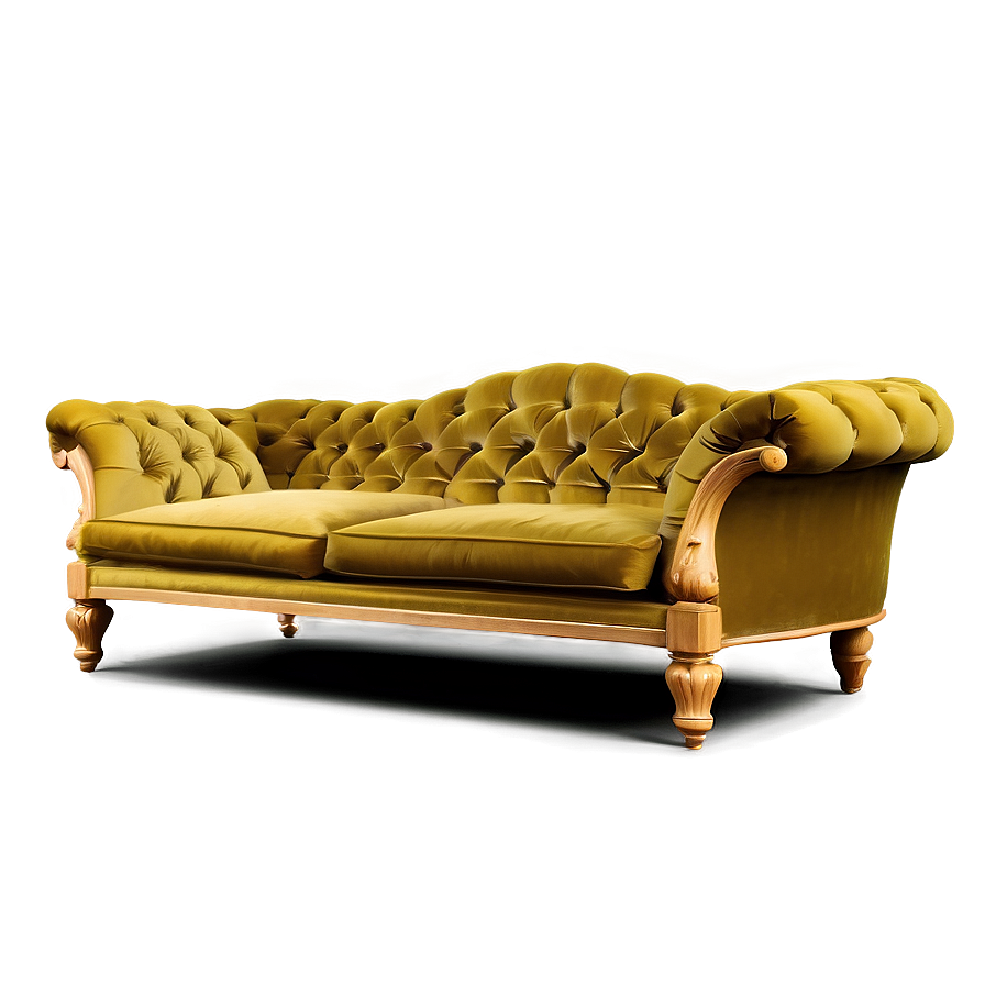 Vintage Velvet Couch Png Eps PNG image
