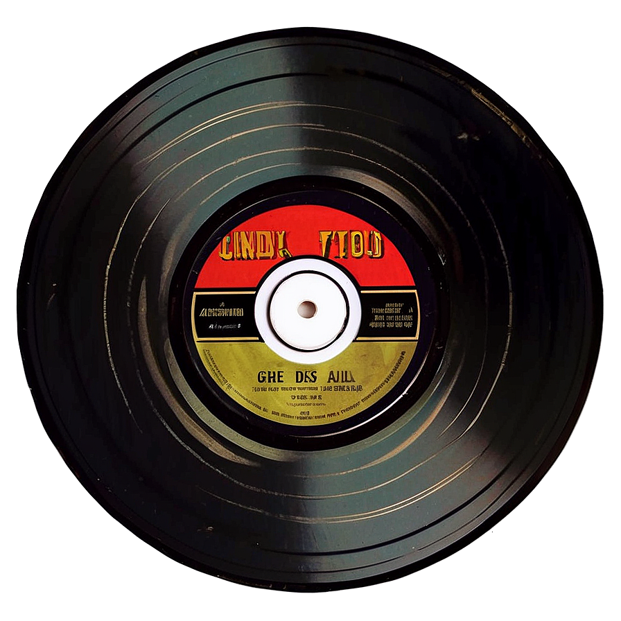 Vintage Vinyl Disc Png 05242024 PNG image