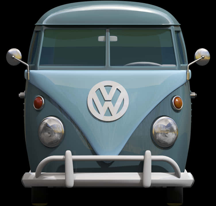 Vintage Volkswagen Bus Front View PNG image