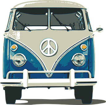Vintage Volkswagen Bus Illustration PNG image
