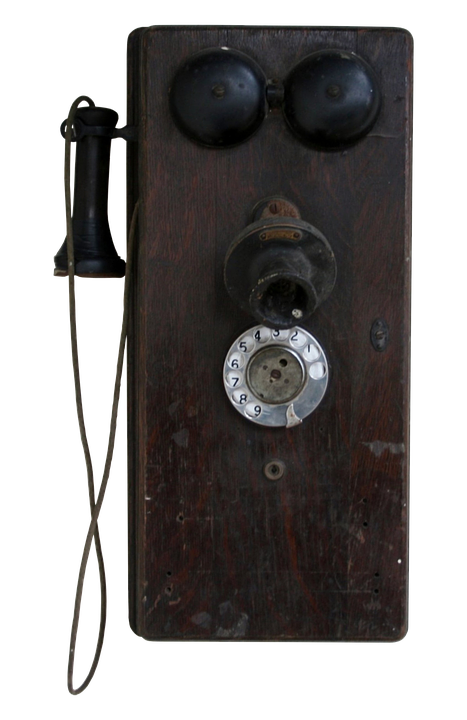 Vintage Wall Telephone PNG image