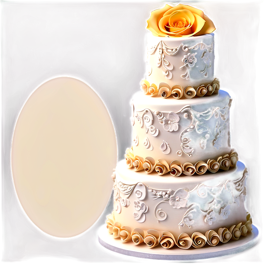 Vintage Wedding Cake Design Png Hcb PNG image