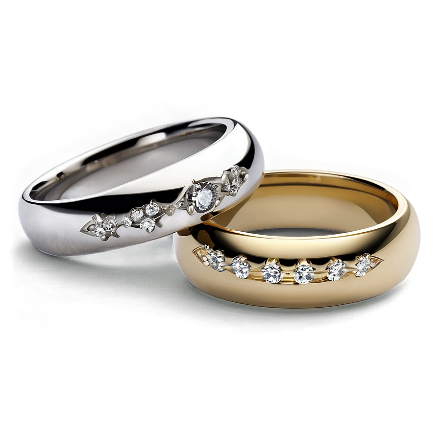 Vintage Wedding Rings Png 06122024 PNG image