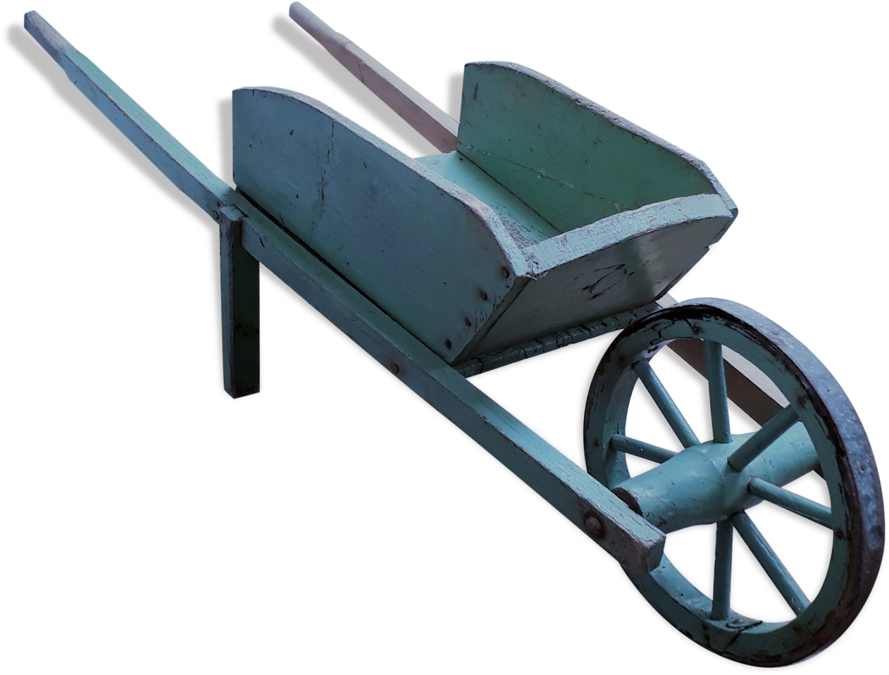 Vintage Wheelbarrow Isolated PNG image