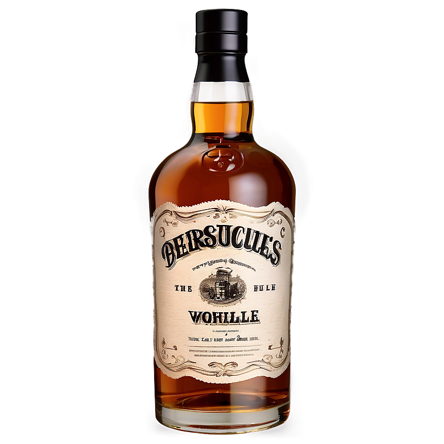 Vintage Whiskey Bottle Png Esg PNG image