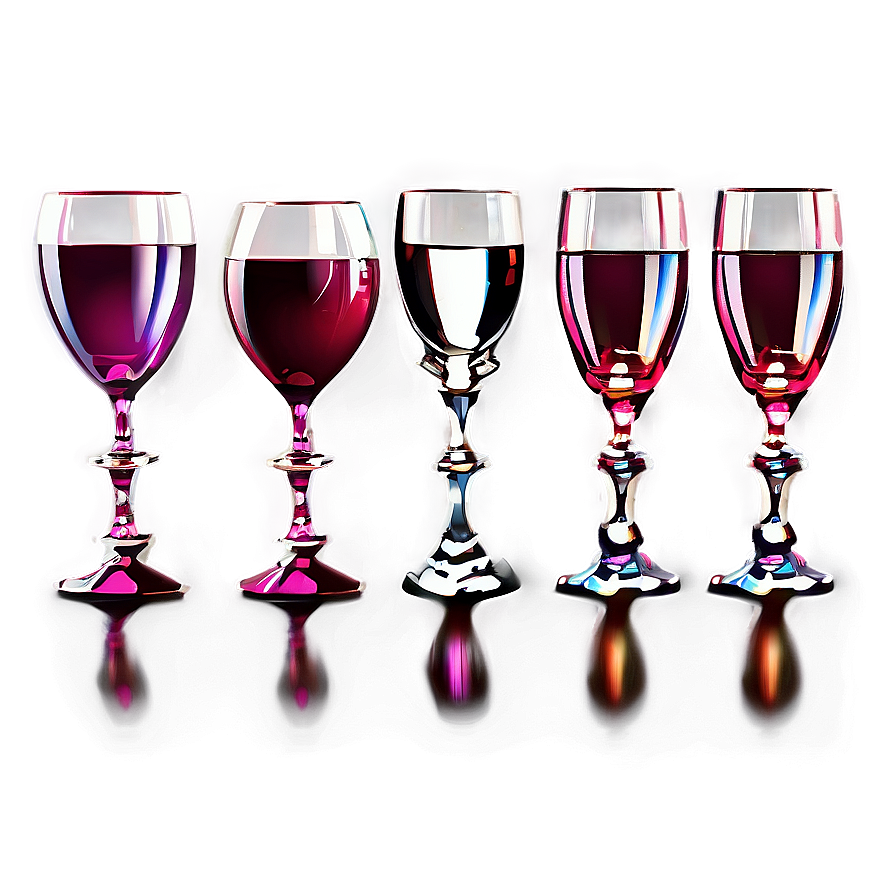 Vintage Wine Glasses Set Png 93 PNG image