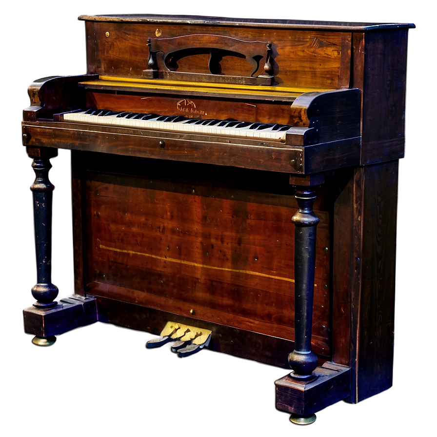 Vintage Wooden Upright Piano Png 06272024 PNG image