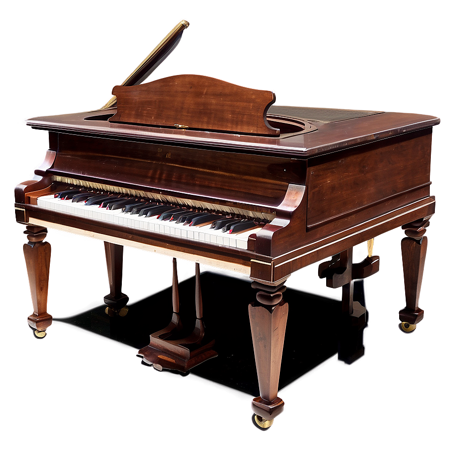 Vintage Wooden Upright Piano Png 06272024 PNG image