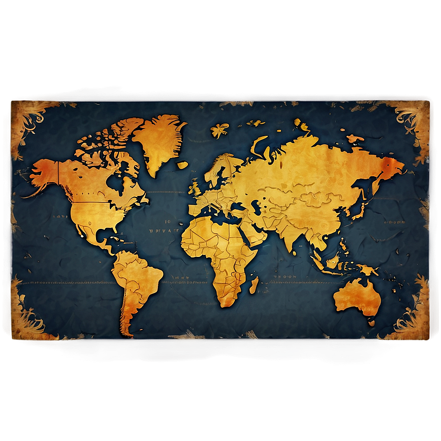 Vintage World Map Vector Png Jnw PNG image