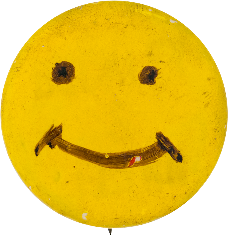 Vintage Yellow Smiley Face PNG image
