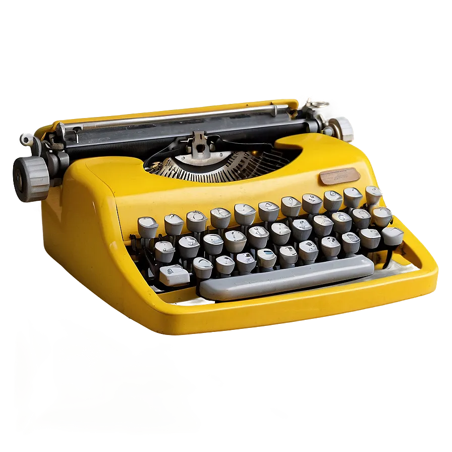 Vintage Yellow Typewriter PNG 27 PNG image