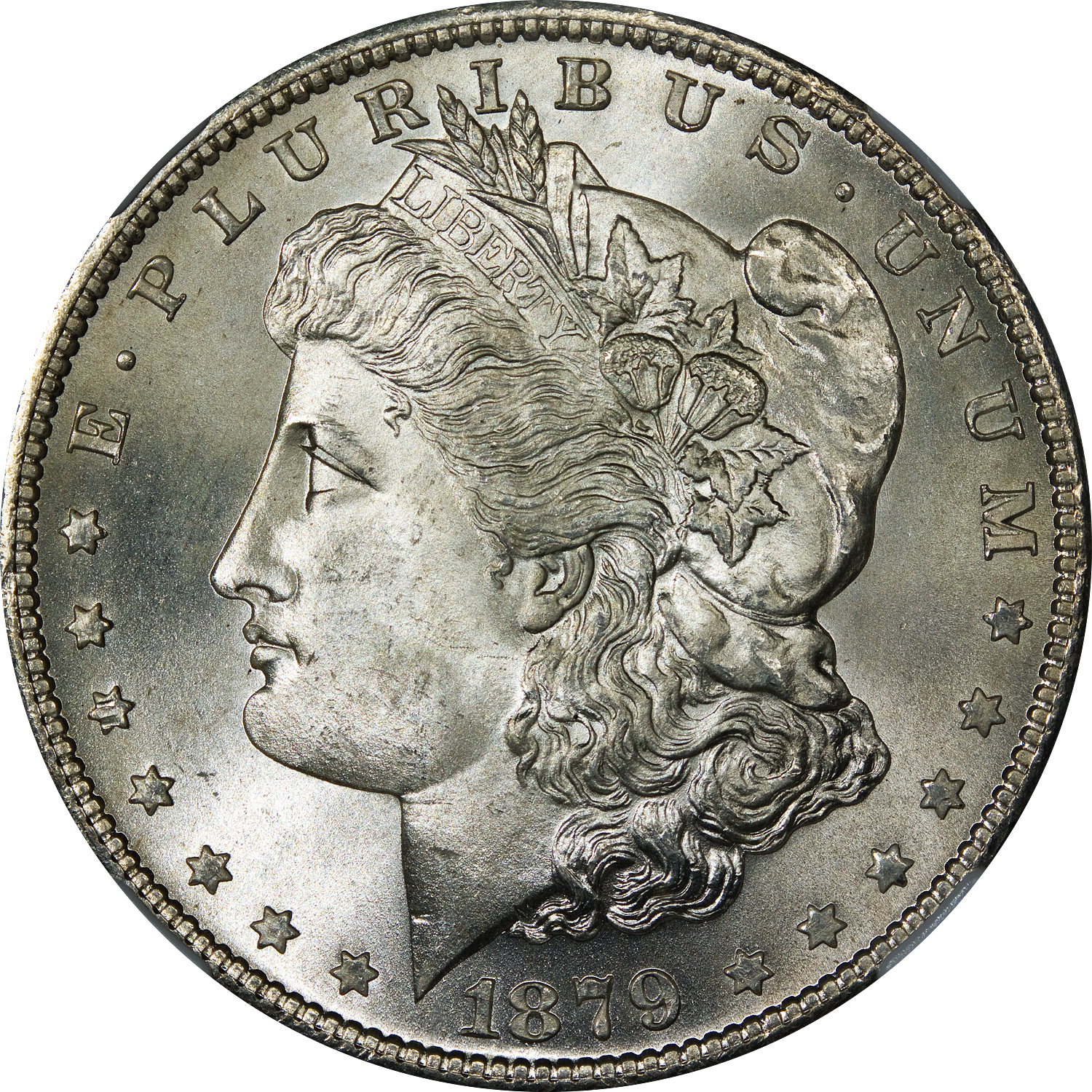 Vintage1879 Silver Dollar Coin PNG image