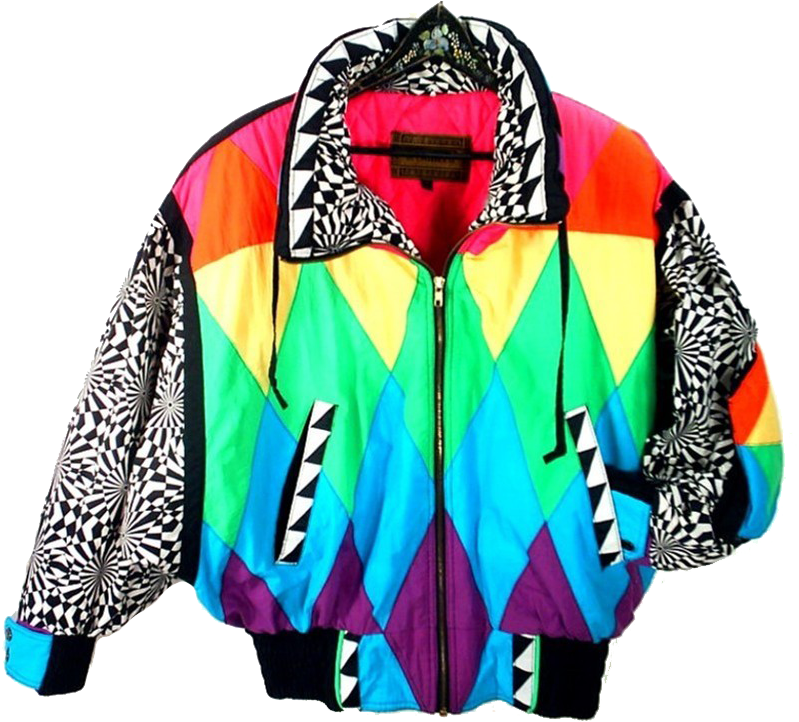 Vintage90s Colorblock Windbreaker Jacket PNG image