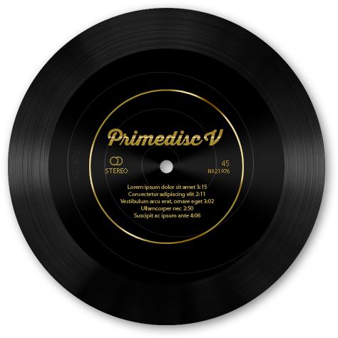 Vinyl Record Primedisc Label PNG image