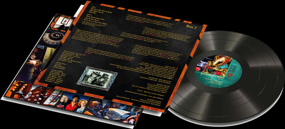 Vinyl Recordand Album Cover Mockup PNG image