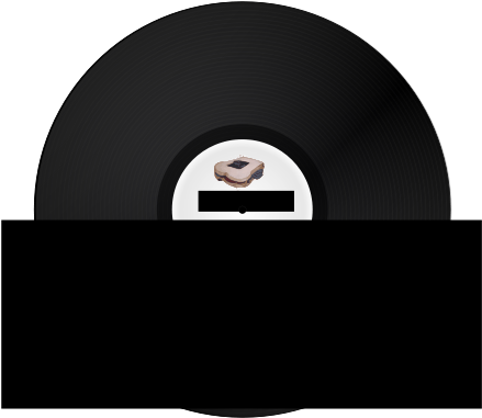 Vinyl Recordwith Censored Label PNG image