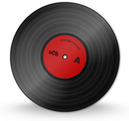 Vinyl Recordwith Red Label PNG image