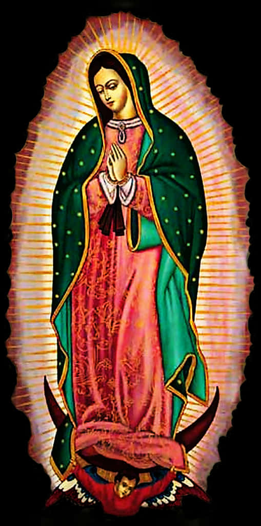 Virgen De Guadalupe Iconic Image PNG image