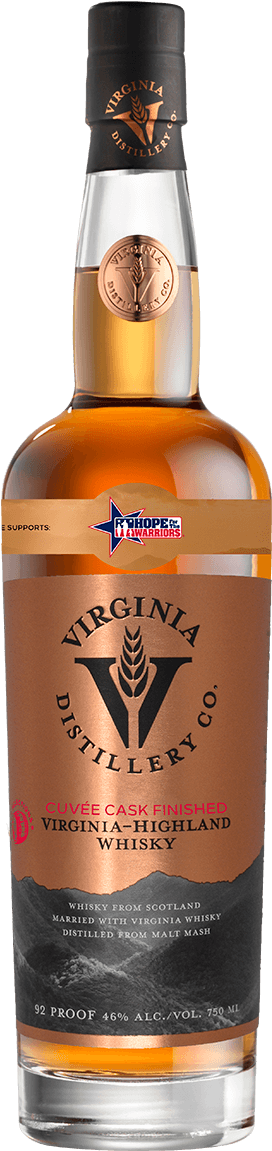 Virginia Distillery Co Cuvee Cask Finished Whisky Bottle PNG image