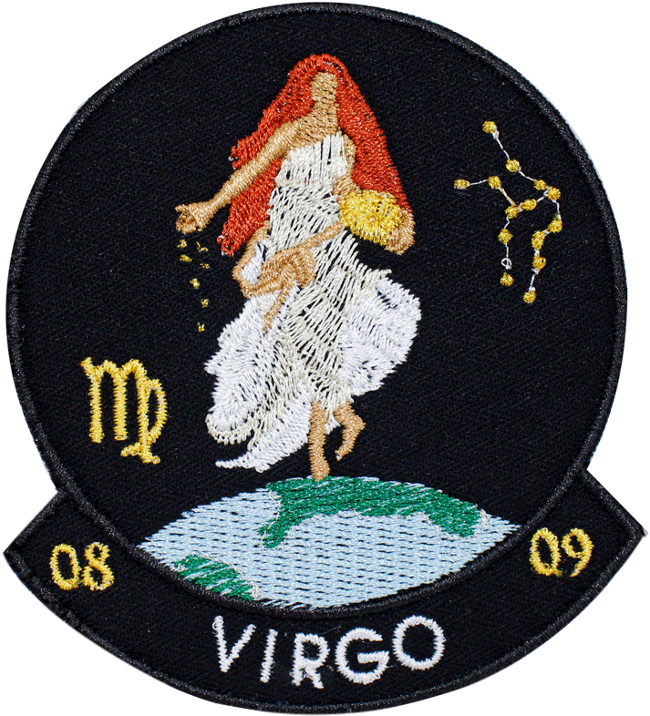 Virgo Zodiac Embroidered Patch PNG image