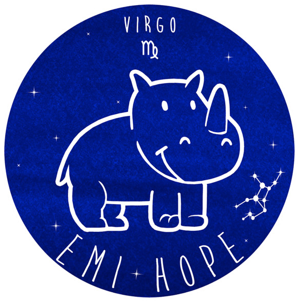 Virgo Zodiac Hippo Illustration PNG image