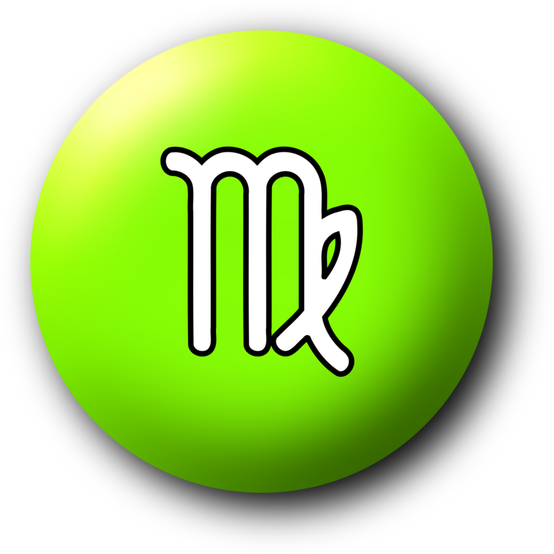 Virgo Zodiac Sign Button PNG image