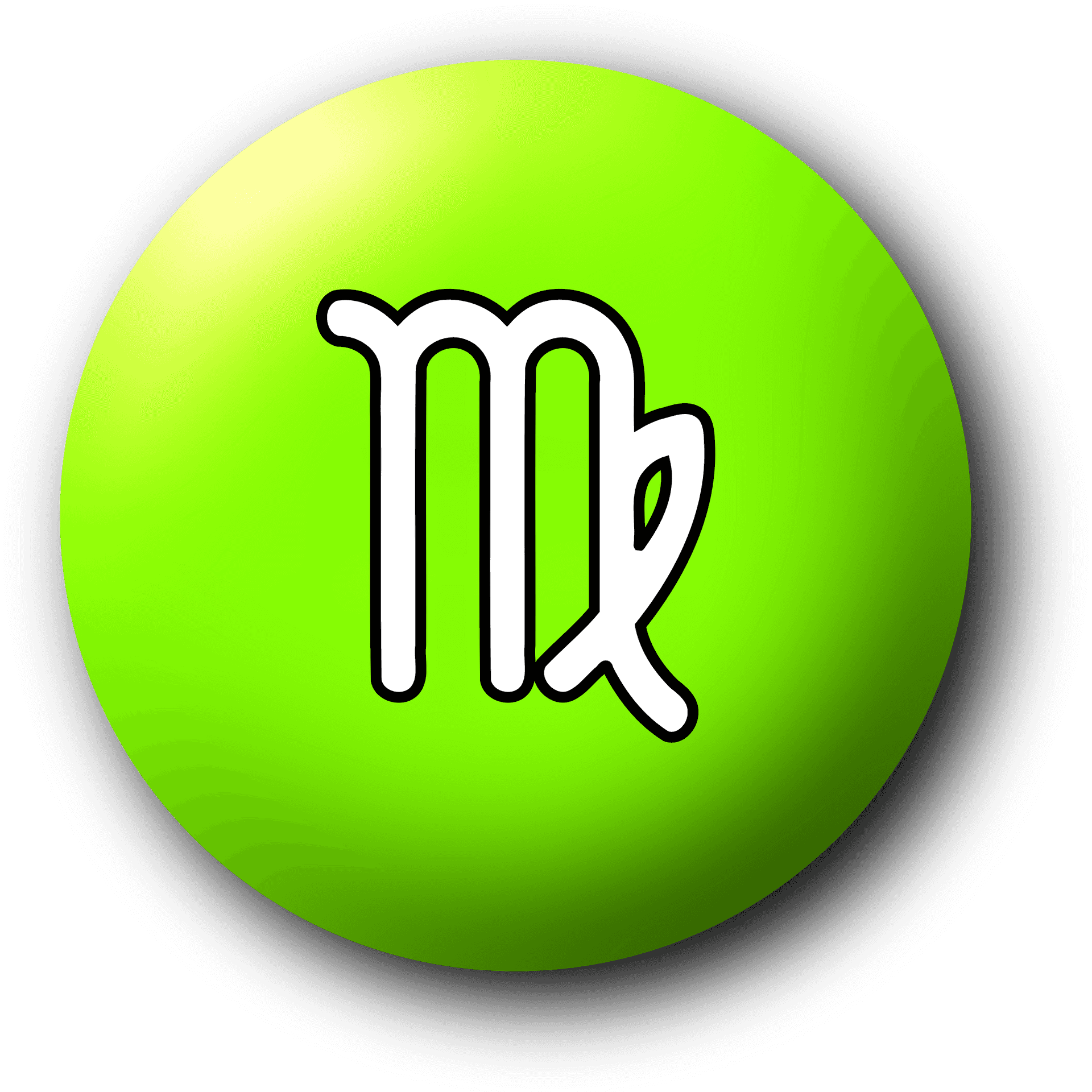 Virgo Zodiac Sign Button PNG image