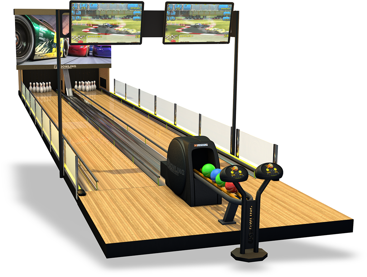 Virtual Bowling Setup PNG image