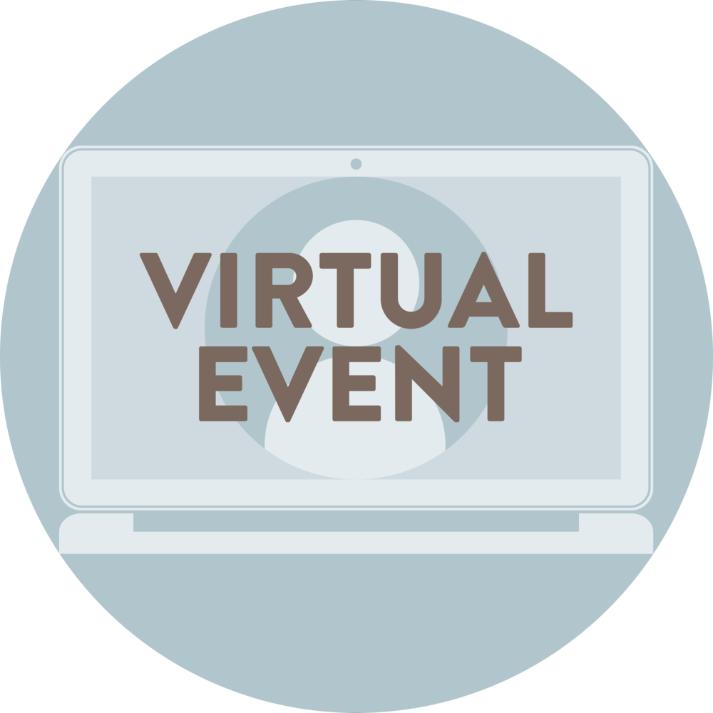 Virtual Event Announcement PNG image