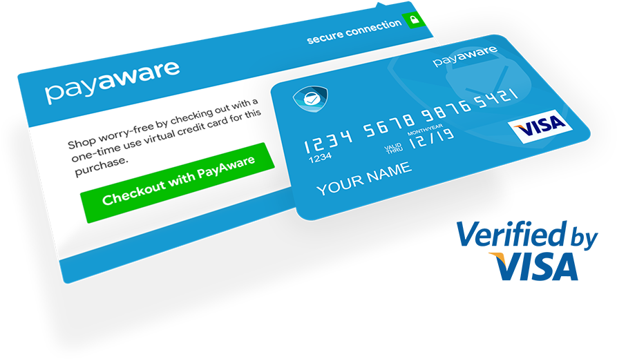 Virtual Visa Card Pay Aware PNG image