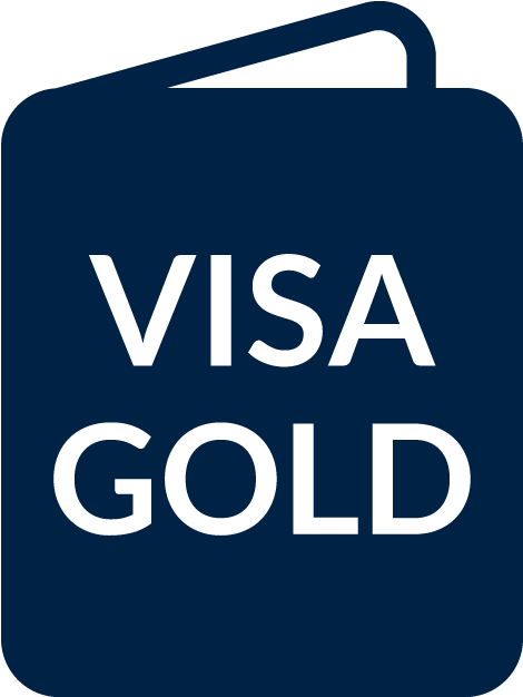 Visa Gold Luggage Tag Icon PNG image