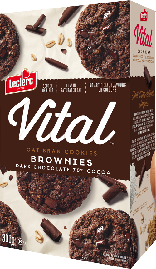 Vital Oat Bran Cookies Brownies Packaging PNG image