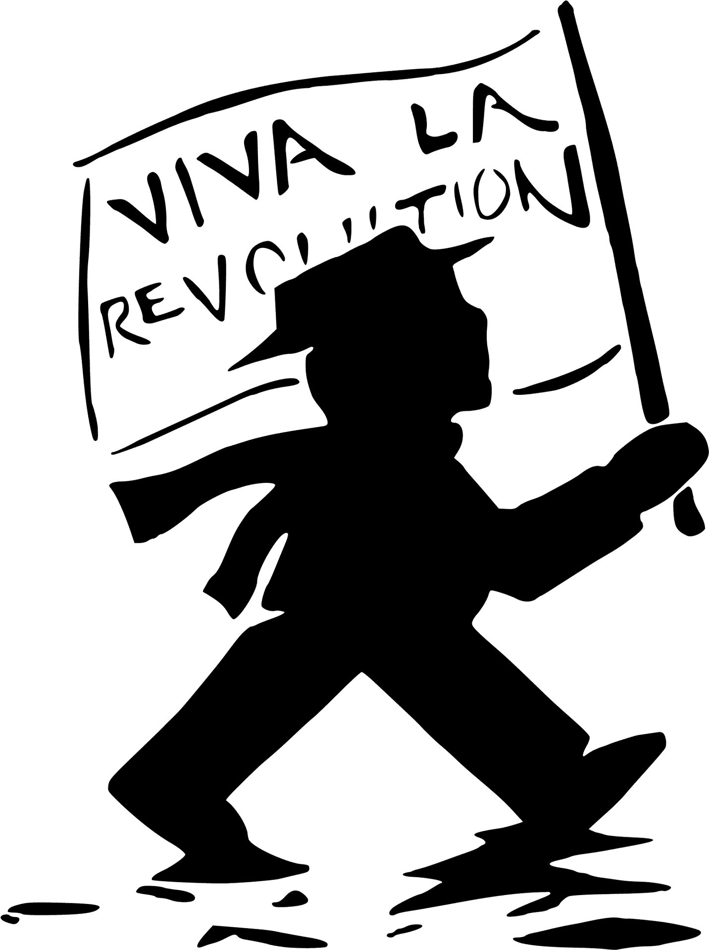 Viva La Revolution Silhouette PNG image