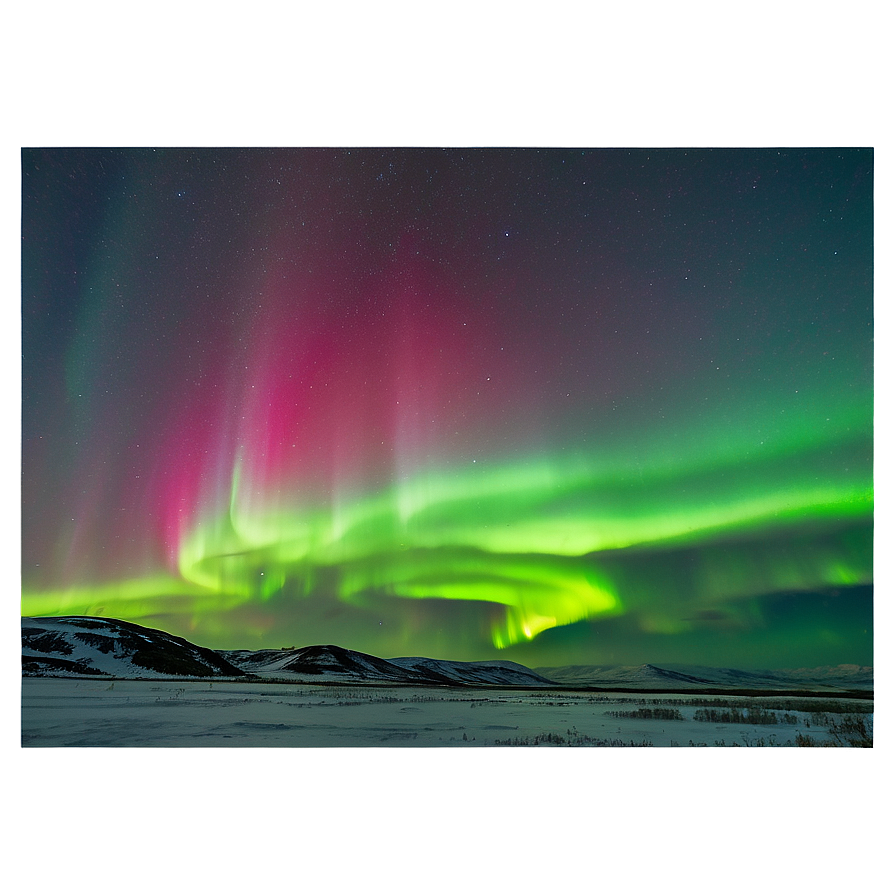 Vivid Aurora Over Tundra Png 06202024 PNG image