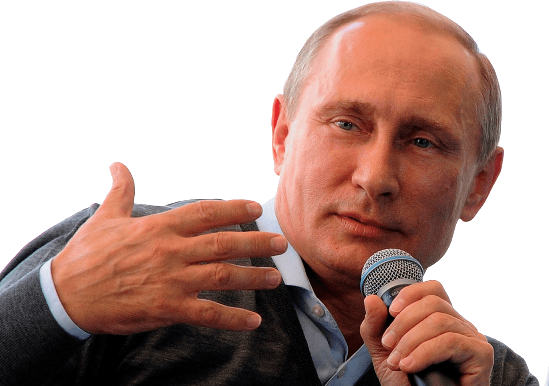 Vladimir Putin Speaking Microphone PNG image