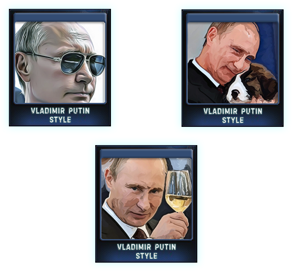 Vladimir Putin Styled Portraits PNG image