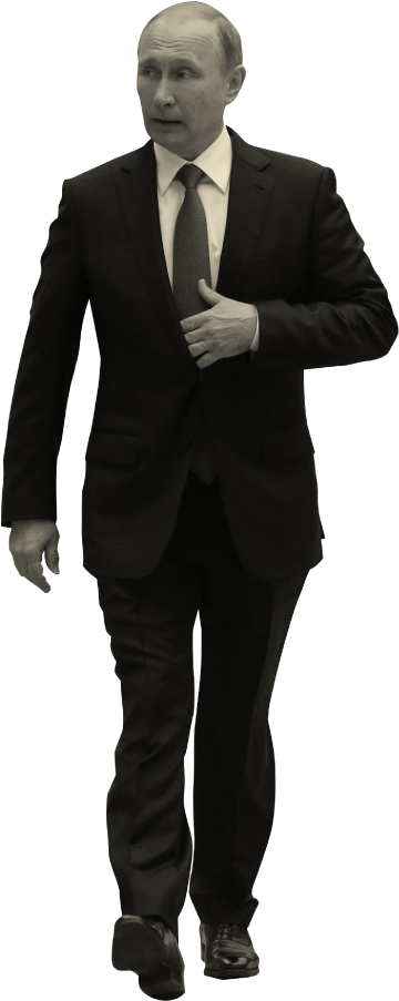 Vladimir Putin Walkingin Suit PNG image