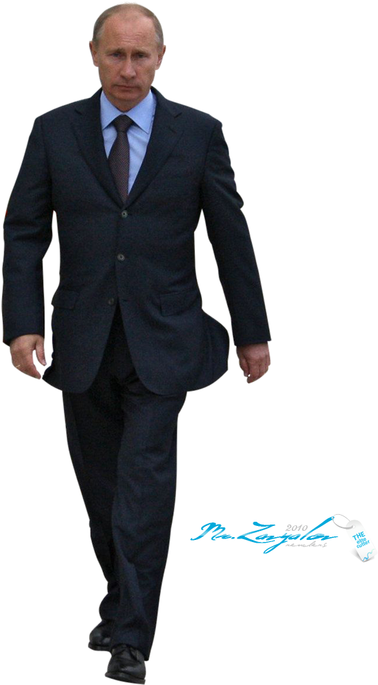 Vladimir Putin Walkingin Suit PNG image