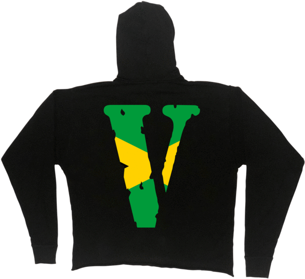 Vlone Green Yellow Logo Hoodie PNG image