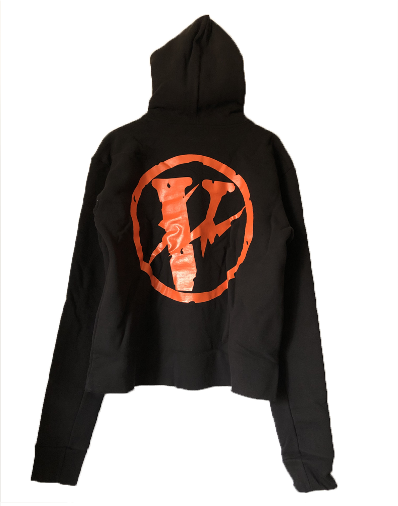 Vlone Logo Black Hoodie PNG image