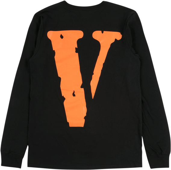 Vlone Logo Black Long Sleeve Shirt PNG image