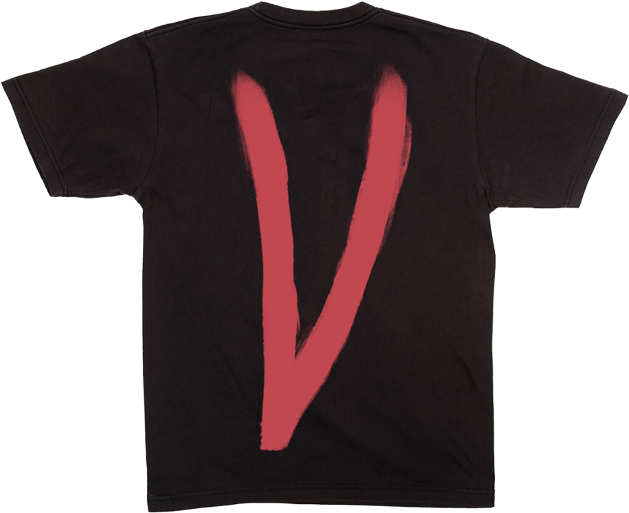 Vlone Logo Black T Shirt PNG image