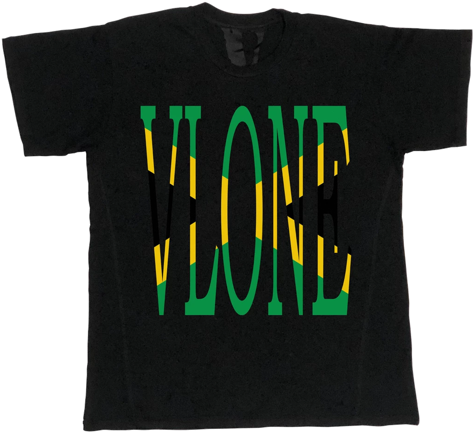 Vlone Logo Black T Shirt PNG image