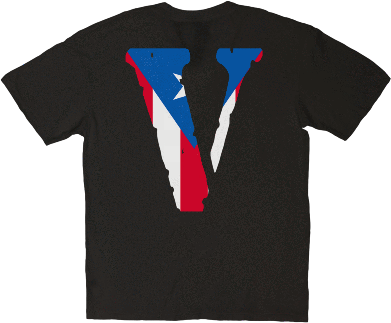 Vlone Logo Tri Color T Shirt PNG image