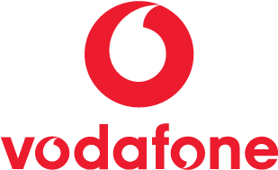 Vodafone Logo Red Background PNG image